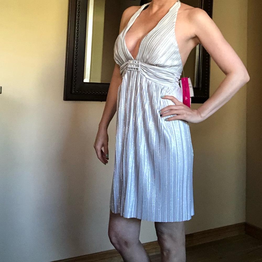 Silver cocktail dress